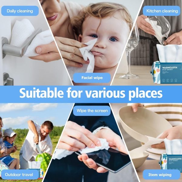 Disposable Face Towel – 70 Pcs Ultra Soft, Thickened Cotton Tissues
