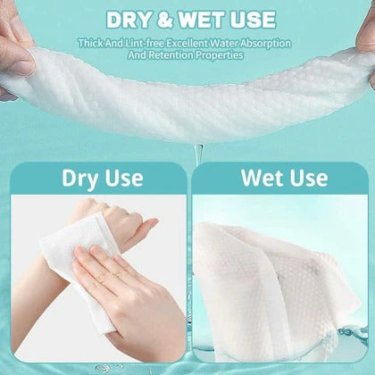 Disposable Face Towel – 70 Pcs Ultra Soft, Thickened Cotton Tissues