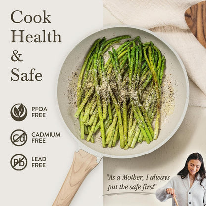 CAROTE 21Pcs Pots and Pans Set, Nonstick Cookware Sets, White Granite Induction Cookware Non Stick Cooking Set W/Frying Pans & Saucepans(Pfos, PFOA Free) Furniture Shopping Mall Store