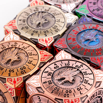 Six-Sided Gyro Dice，Dnd Metal Dice,Six Metal Dice ，Fantasy Gyro Dice，Dragon Polyhedral Dice