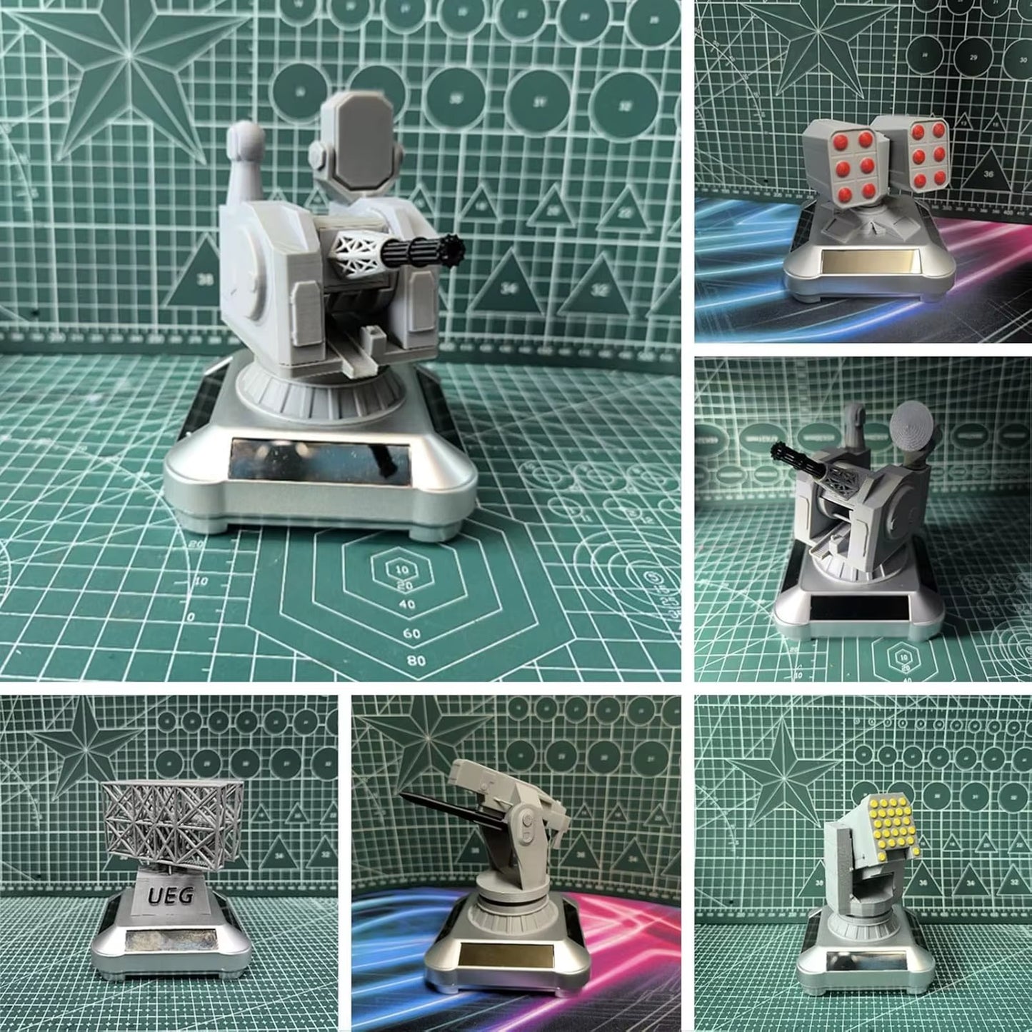3D Military Models, Solar-Powered Military Model, Solar Powered Automatic Rotation, Artwork for Car Dashboard or Desktop