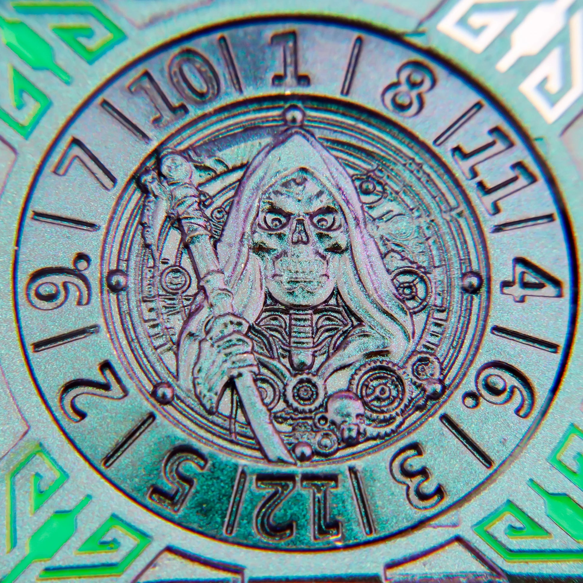 Six-Sided Gyro Dice，Dnd Metal Dice,Six Metal Dice ，Fantasy Gyro Dice，Dragon Polyhedral Dice