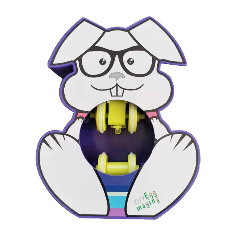 Easter Egg Decorating Kit Diy Graffiti Electric Rotating Machine with Rabbit Egg Painting Machine Lights Music Painter