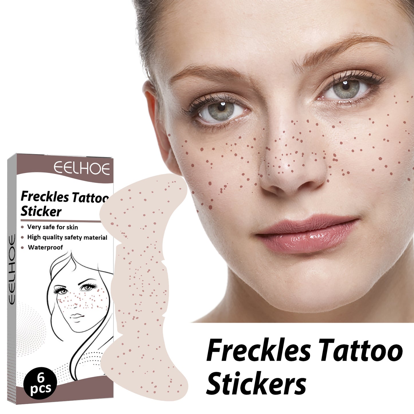 EELHOE Freckles Tattoo Stickers Sweatproof Lasting Makeup Party In Europe And The United States Freckles Stickers Fashion Personality Freckles