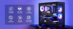 Redragon GC218M Gaming Back-Mounted PC Case, M-ATX Computer Chassis 2 x 120mm Fans Pre-Installed & High Airflow Perforated Panel REDRAGON Online Store