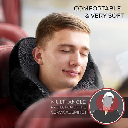 Memory Foam Travel Pillow Neck Pillow 360 Degree Headrest With Storage Bag CJDropshipping