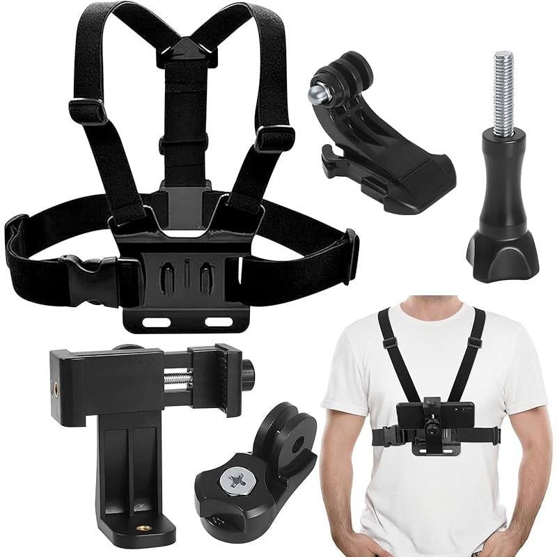 Mobile Phone Chest Adjustable Strap Mount Chest Cell Phone Clips Harness Holder Bracket Camera Smartphone Stand
