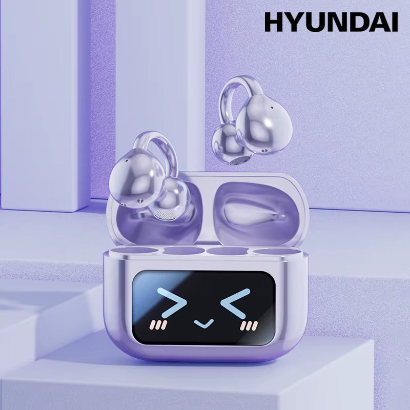 New  M100 LED Screen Anti-Loss Headphone AI Noise Reduction with HIFI Sound Bluetooth V5.4 Earphone Open Ear-Hook Earbuds