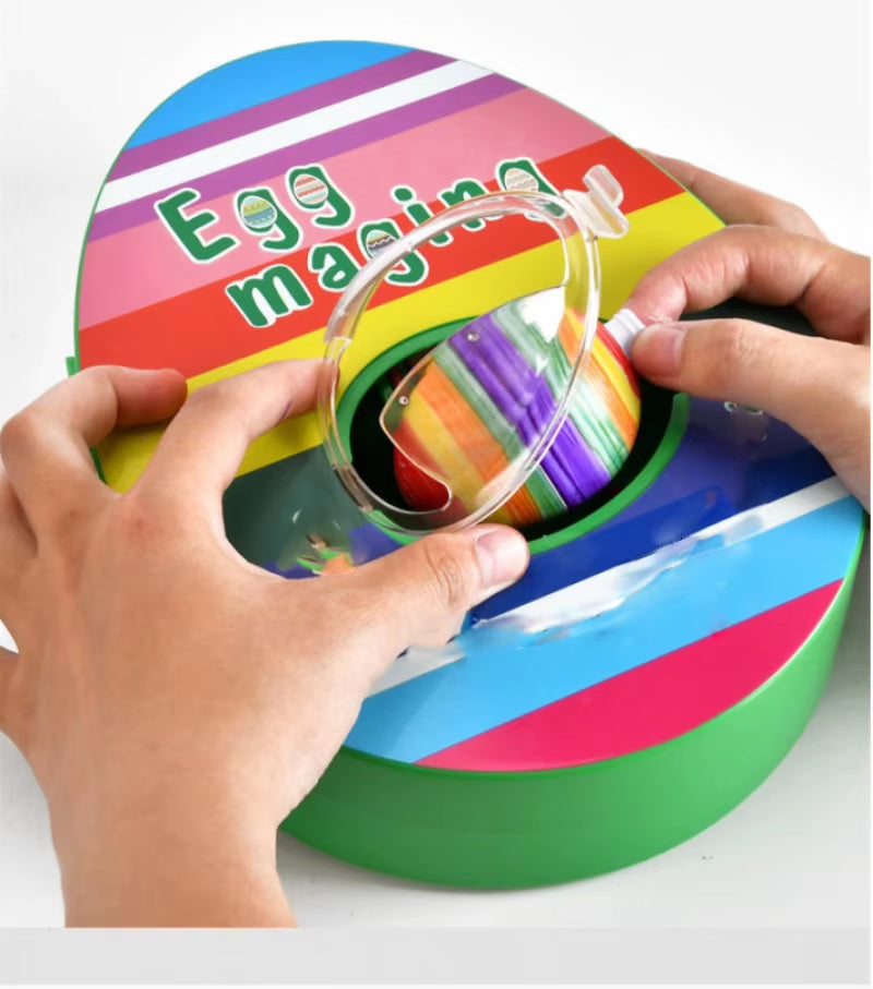 Easter Egg Decorating Kit Diy Graffiti Electric Rotating Machine with Rabbit Egg Painting Machine Lights Music Painter