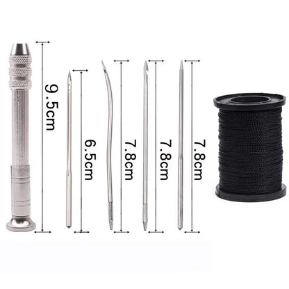 Leather Sewing Awl Set Replaceable Multifunctional Shoes Repair Tool Kit Punch Stitching Needles DIY Sewing Leathercraft