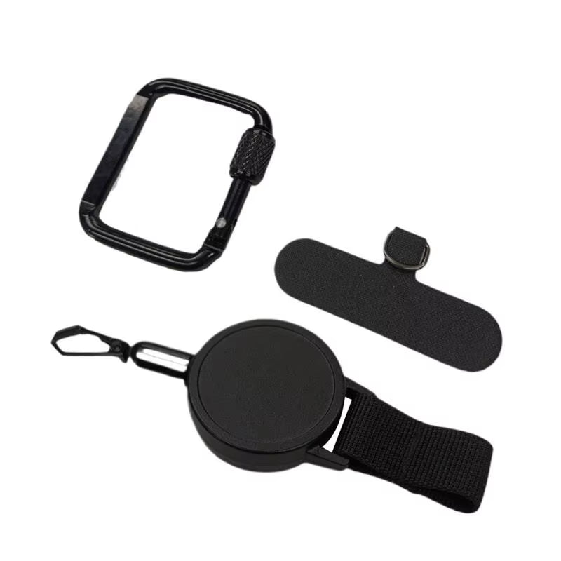Anti-Theft Retractable Phone Lanyard Tether Cellphone Tab Strap with Carabiner Anti-Drop Harness for Hiking Cycling Climbing