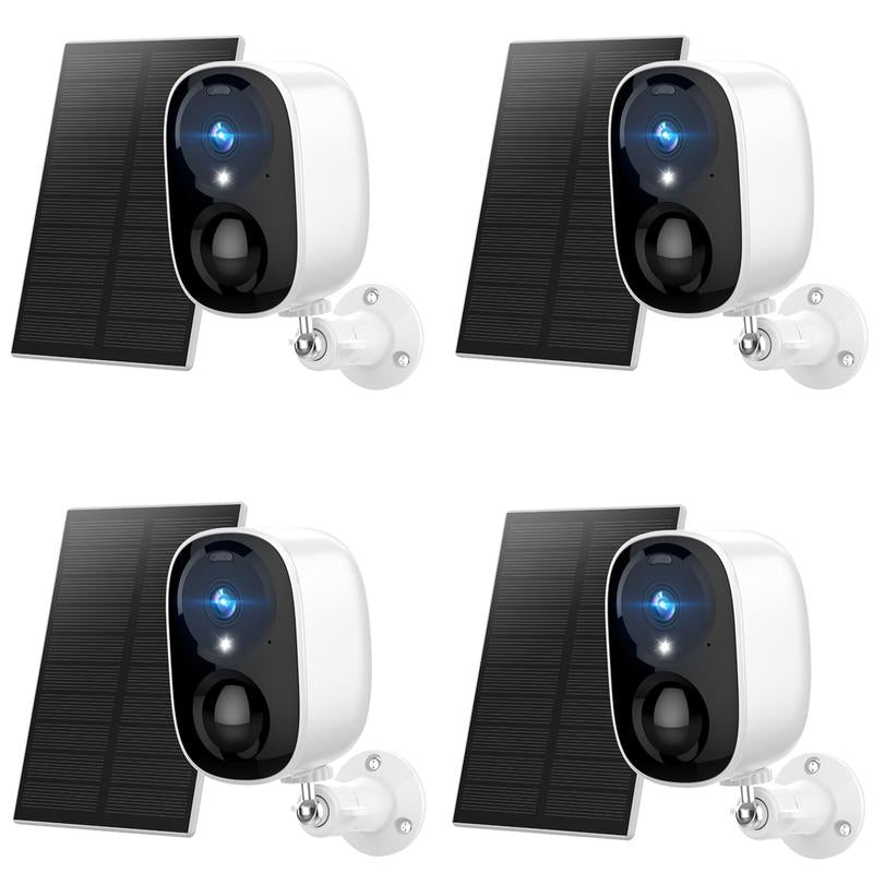 Hawkray Solar CCTV Wireless Camera Indoor Outdoor Wifi HD 2K Resolution Home Security Surveillance Video Night Version Cam Baby 3MP Two Way Audio White/Ir Dual Light Support Monitor