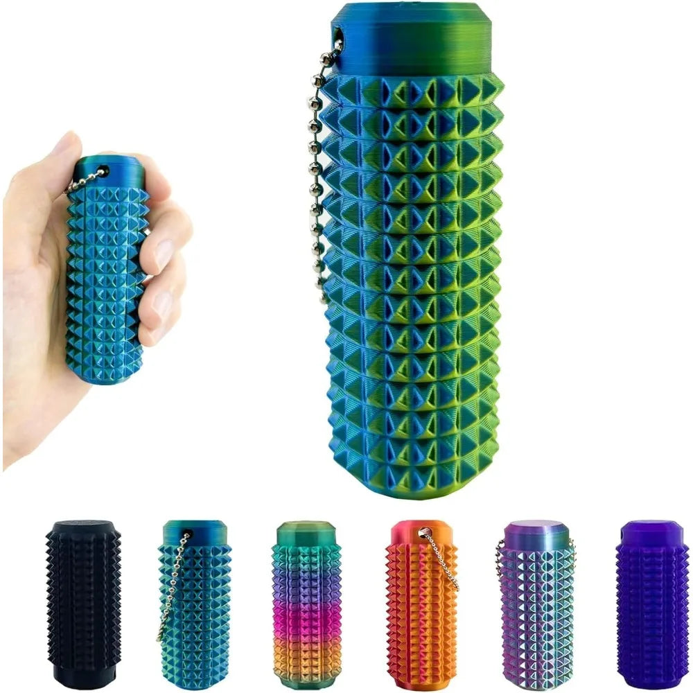 Little Ouchies: Spiky Stress Relief Toy, 3D Printed Key Pendant for Anxiety & Novelty Gift