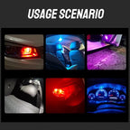 Car LED T10 W5W Canbus Glass COB 6000K Reading Dome Lamp Marker Wedge License Platelight Bulb 168 194 192 DC 12V White Blue Red