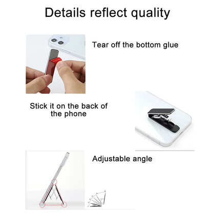 Mini Invisible Portable Foldable Mobile Phone Stand Aluminum Alloy Desktop Mount Material Holder Adjustable Angle