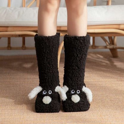 Cute Dog Slipper Socks: Warm, Plush, Non-Slip Women's Winter Socks U-KISS Choice Store