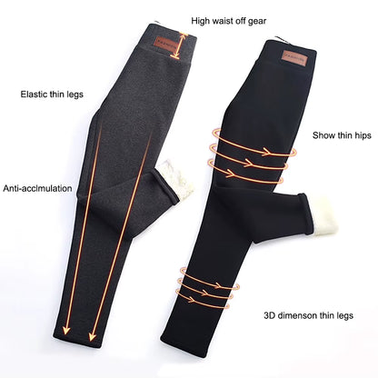 Thermal Lambwool Leggings Women Winter Thicken Fleece Lined Stretchy Warm Hight Waist Skinny Fitness Leggins Soft Workout Tights