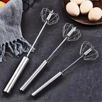 1pc Semi-Auto Stainless Steel Egg Whisk Shop1102870064 Store
