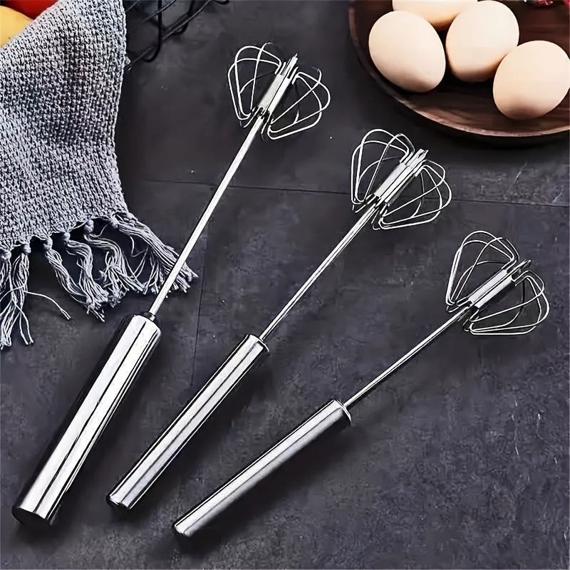 1pc Semi-Auto Stainless Steel Egg Whisk Shop1102870064 Store