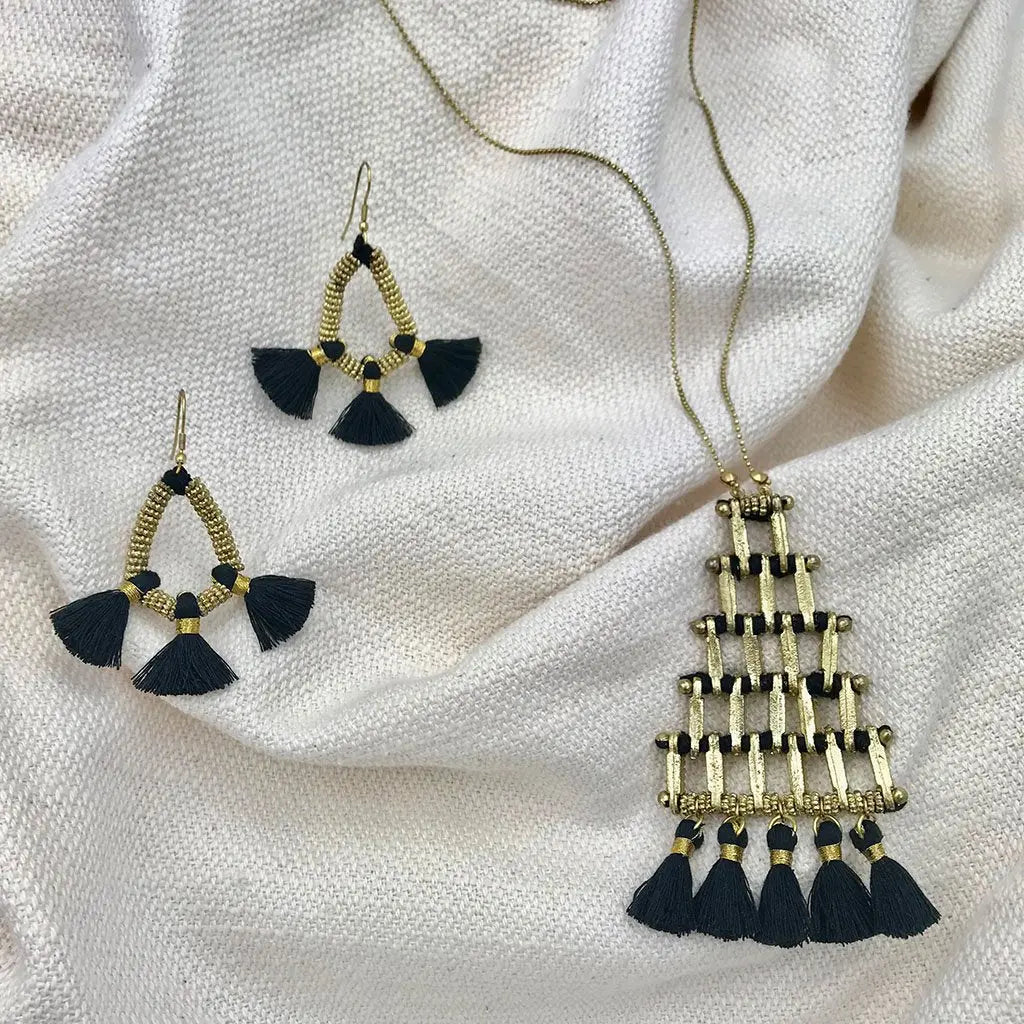 Handcrafted Artisan Pyramid Necklace - Sustainable Jewelry with a Modern Edge