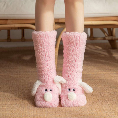 Cute Dog Slipper Socks: Warm, Plush, Non-Slip Women's Winter Socks U-KISS Choice Store