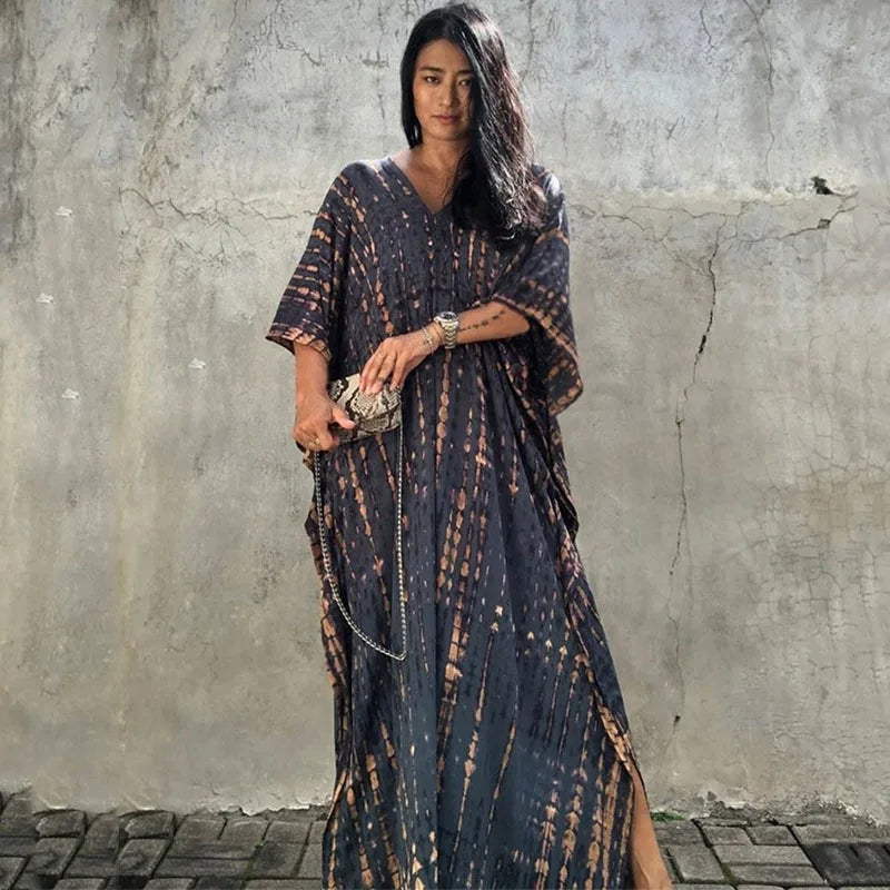 Women'S Beach Kaftan Dresses Half Sleeve Caftan Swimsuit plus Size Bathing Suit Cover Ups