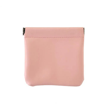 Small Storage Bag Automatic Closing Lipstick Pouch Leather Makeup Pouch Portable Coins Keys Cable Earphone Jewelry Organizer Bag