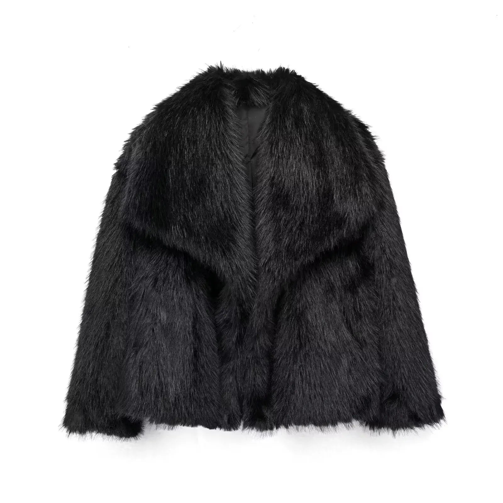 Women's Fashion Cropped Faux Fur Jacket Stone's Store
