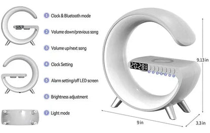 Wireless Charger and Bluetooth Speaker Combo with Fast Charging for Home and Office Use Shop1104166692 Store