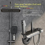 View details for Copper Button Constant Temperature Shower Set Digital Display Large Shower Set Gray Suit