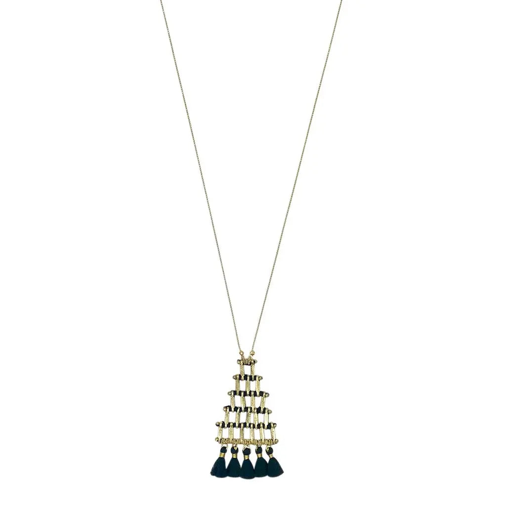 Handcrafted Artisan Pyramid Necklace - Sustainable Jewelry with a Modern Edge