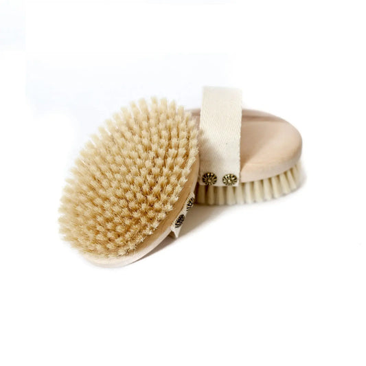 Exfoliating Wooden Body Bath Brush Yellow Lavender