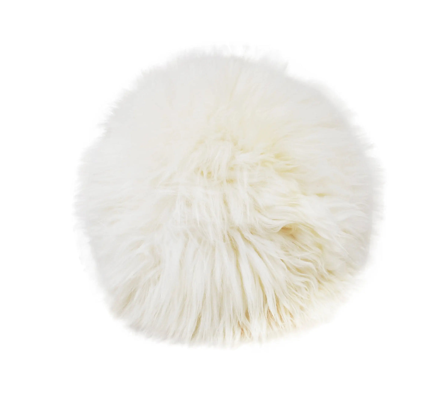 Decorative Round Furry Pillow.