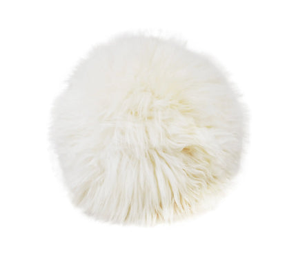 Decorative Round Furry Pillow.