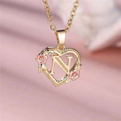 View details for Golden Letter Flower Necklace Golden Letter Flower Necklace
