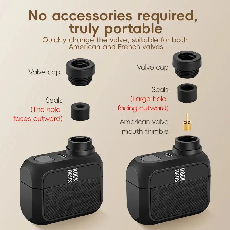 ROCKBROS Mini Electric Bike Pump
