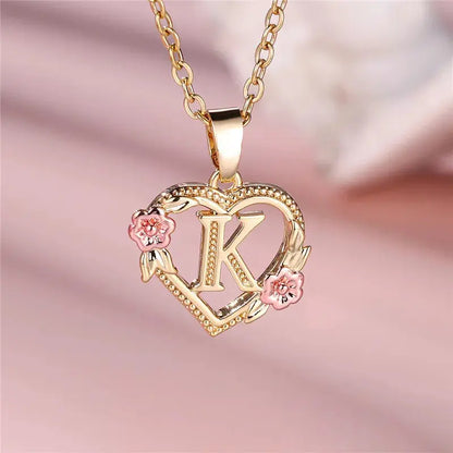 View details for Golden Letter Flower Necklace Golden Letter Flower Necklace