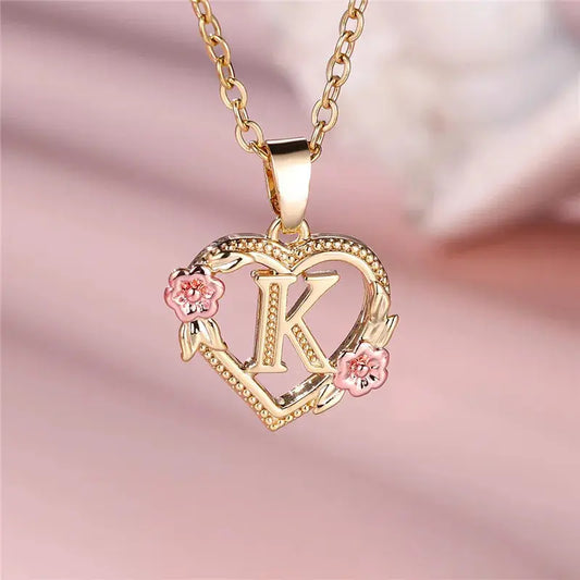 View details for Golden Letter Flower Necklace Golden Letter Flower Necklace