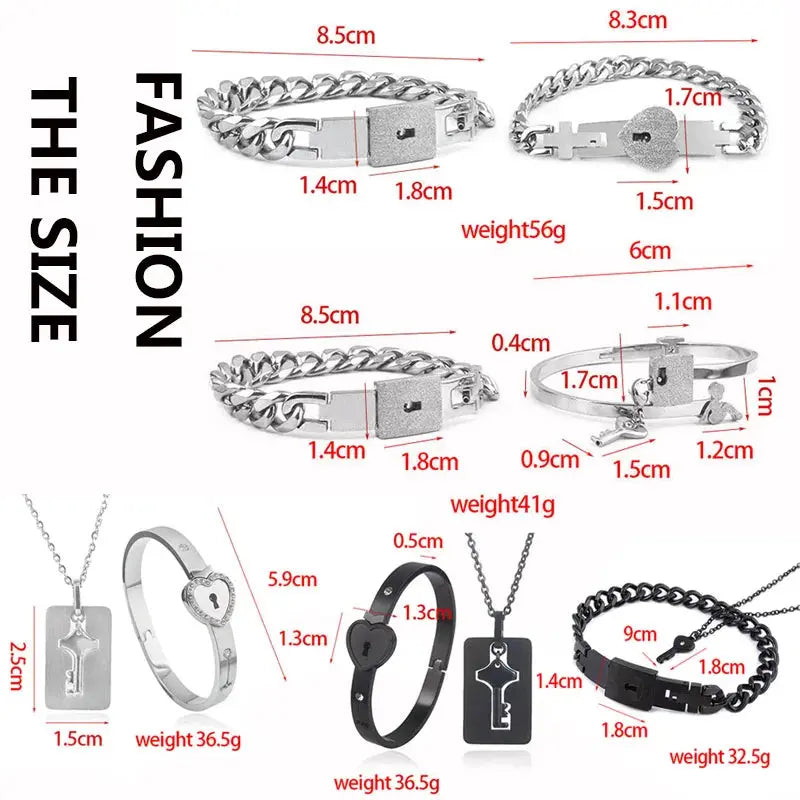 View details for Cupid Love Bracelets & Key Necklace Set