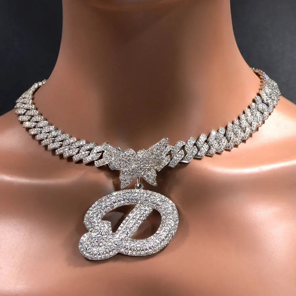 Shimmering Butterfly Name Necklace