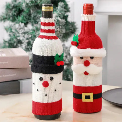 View details for Festive Wine Bottle Covers Set Festive Wine Bottle Covers Set