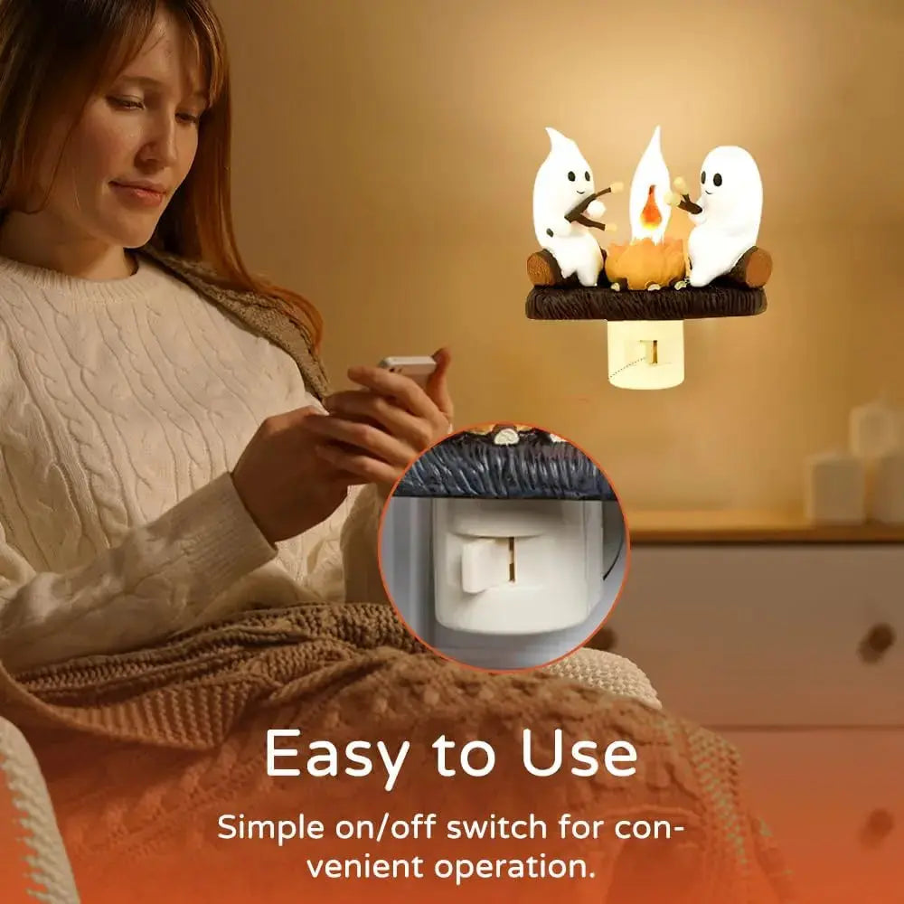 Ghost Flicker Campfire Night Light