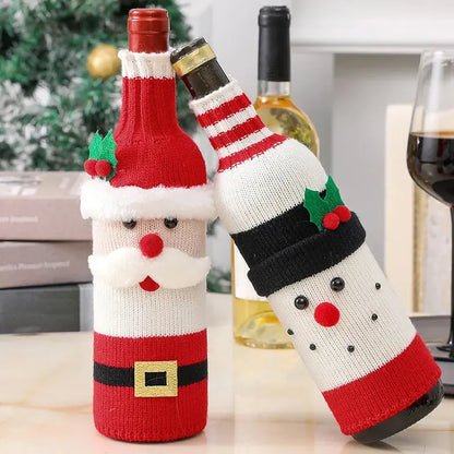 View details for Festive Wine Bottle Covers Set Festive Wine Bottle Covers Set