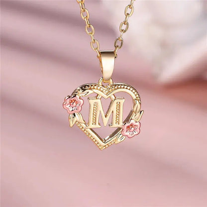 View details for Golden Letter Flower Necklace Golden Letter Flower Necklace