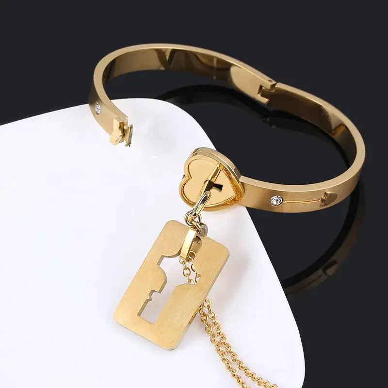 View details for Cupid Love Bracelets & Key Necklace Set