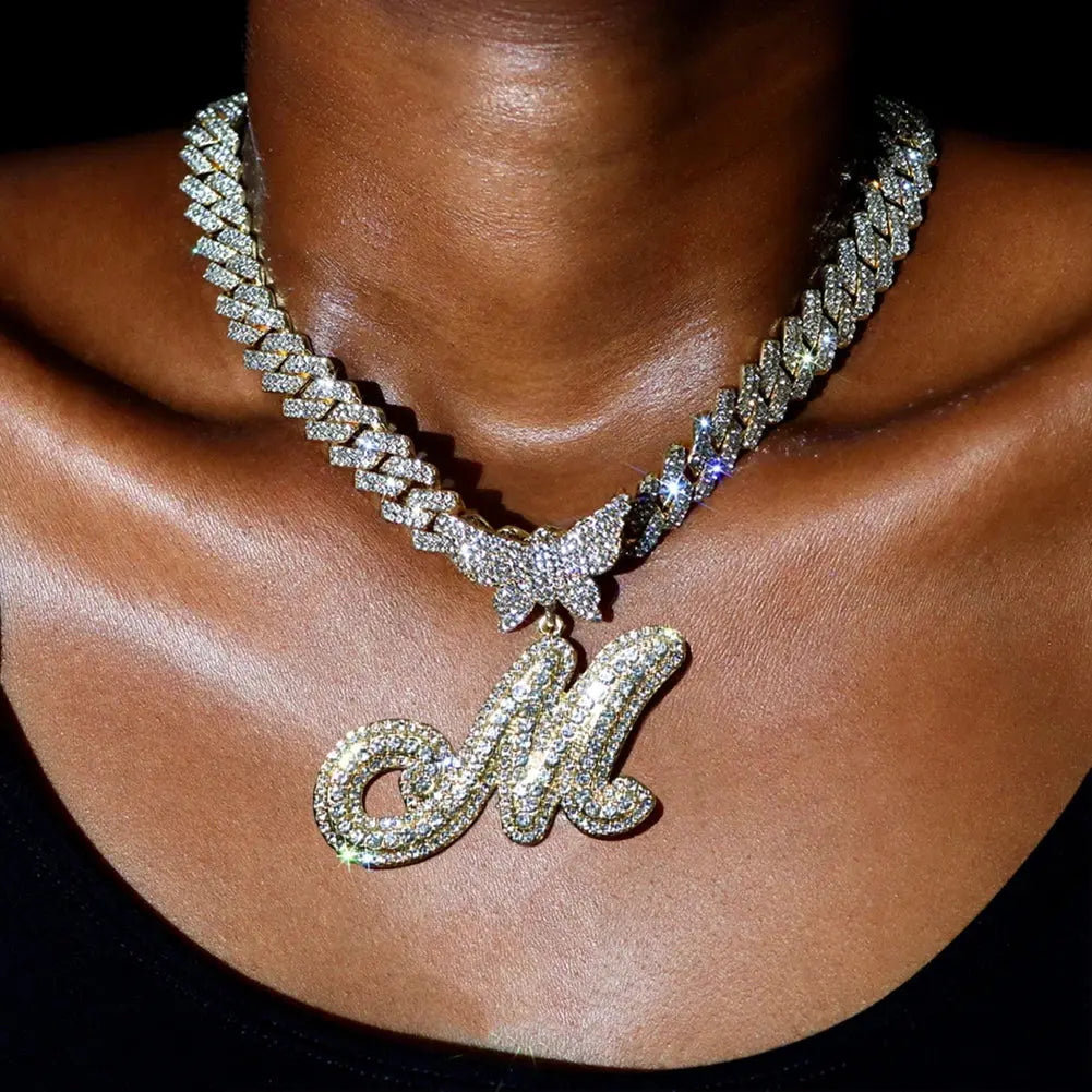 Shimmering Butterfly Name Necklace
