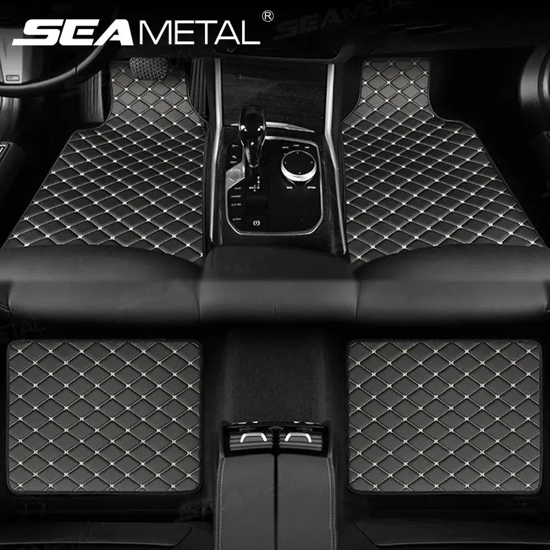 View details for Beige Stitching Custom car Floor mat 