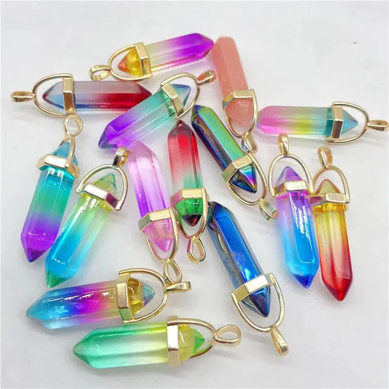 Colgante de armonía de cristal rosa