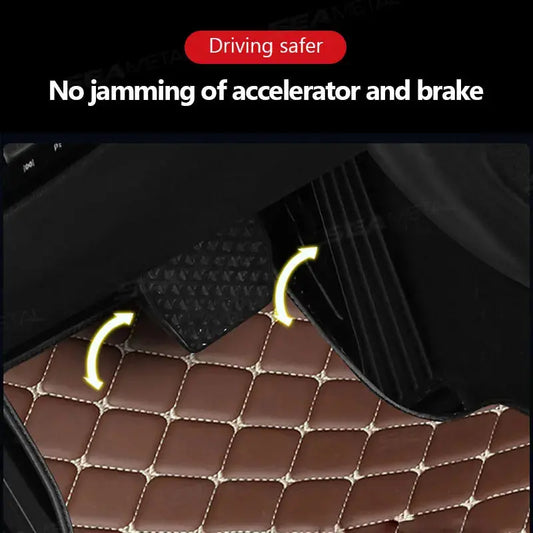 View details for Beige Stitching Custom car Floor mat 