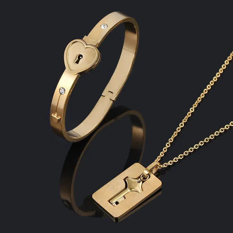 View details for Cupid Love Bracelets & Key Necklace Set